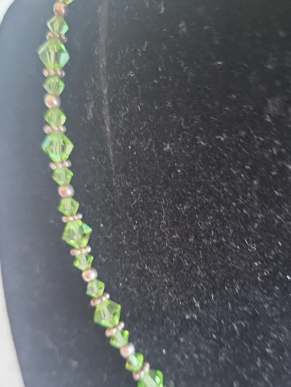 Green Crystal Bead Necklace